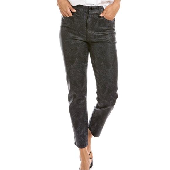 NWT rag & bone Nina High Rise Ankle Cigarette Jean Snakefoil sz 31 Coated Denim - Picture 1 of 10